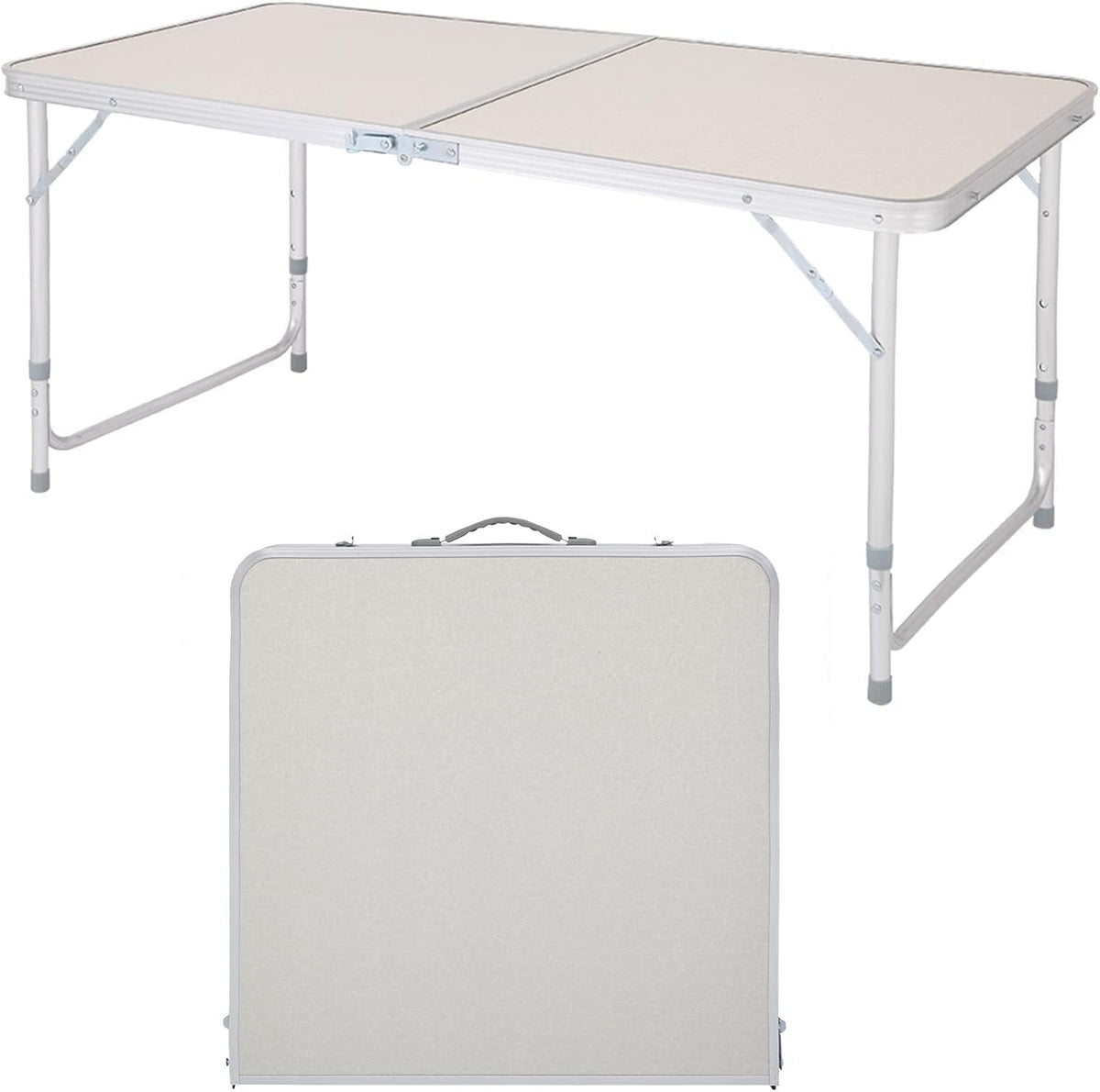 Lightweight Aluminum Alloy Folding Table 4ft 48 x 24 inches G4592