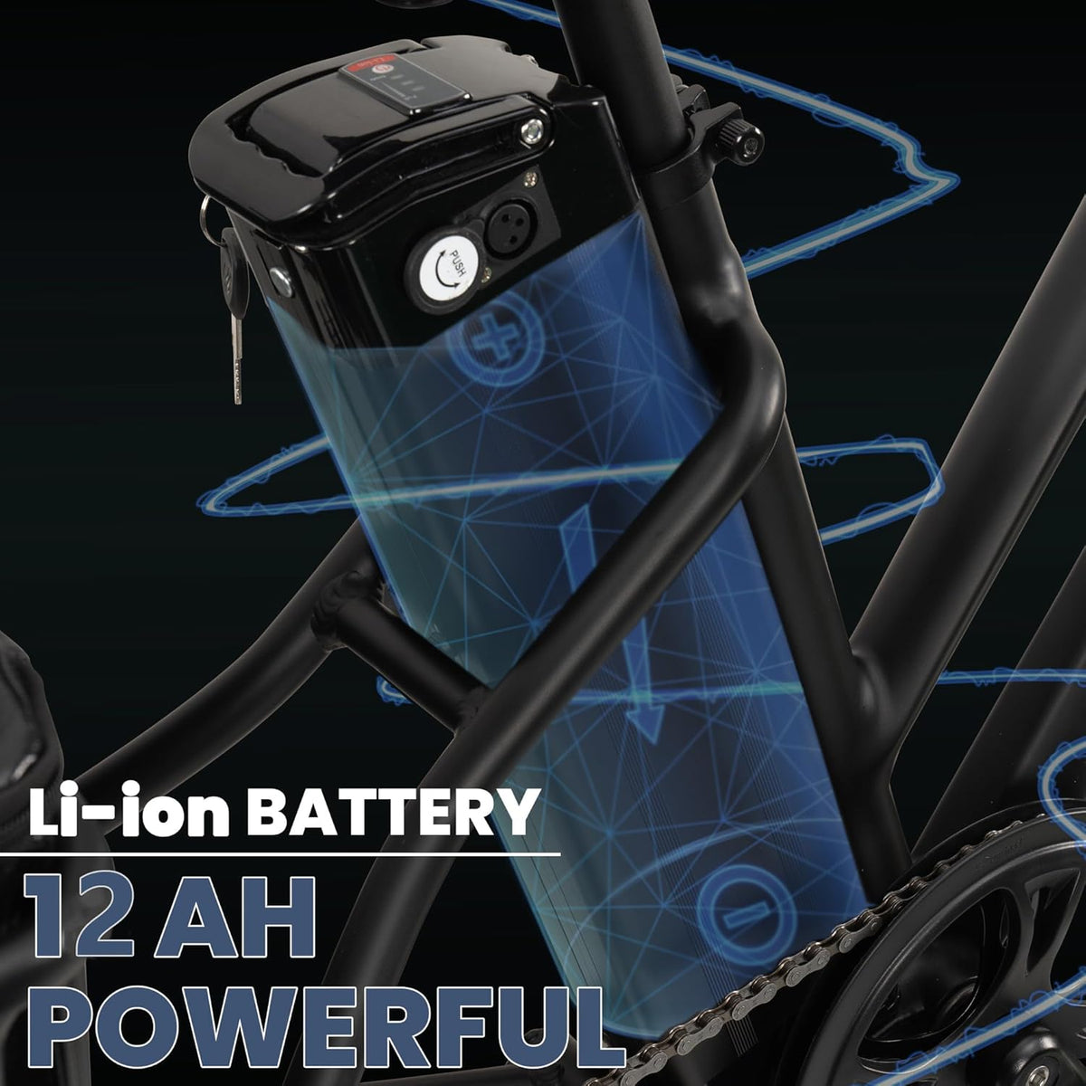 48V12AH Battery Electric Tricycle with Storage Basket Q27698