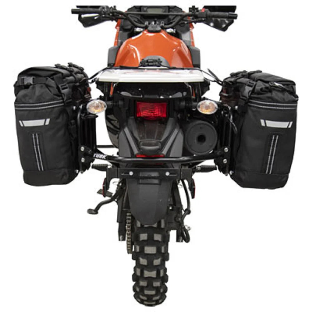 Pannier Racks With Olympus Pannier Bags Compatible With Kawasaki KLR650 Traveler ABS 2022-2023 P90978