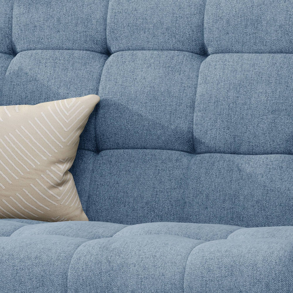 Blue Fabric Loveseat A44744