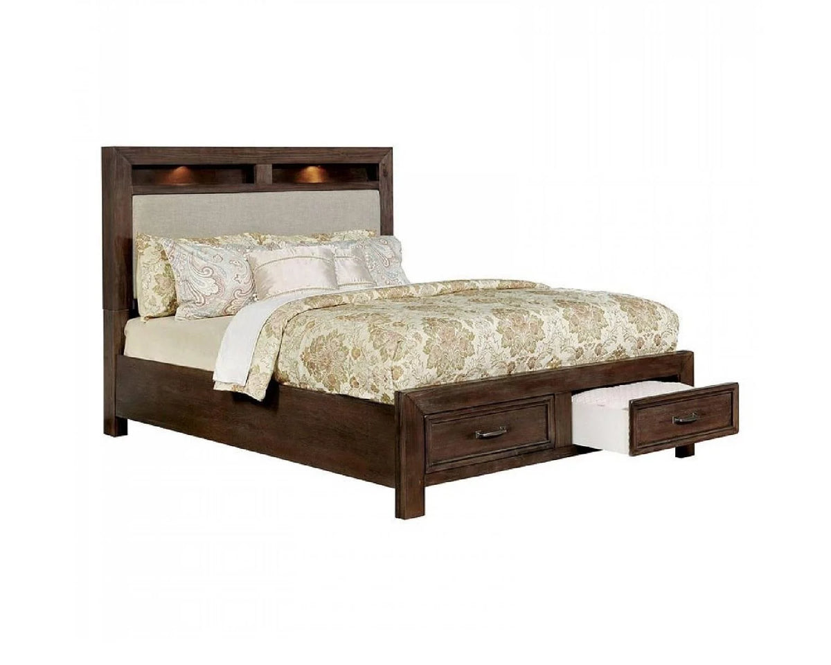 Dark Oak Solid Wood King Bedroom Set 6pcs H353