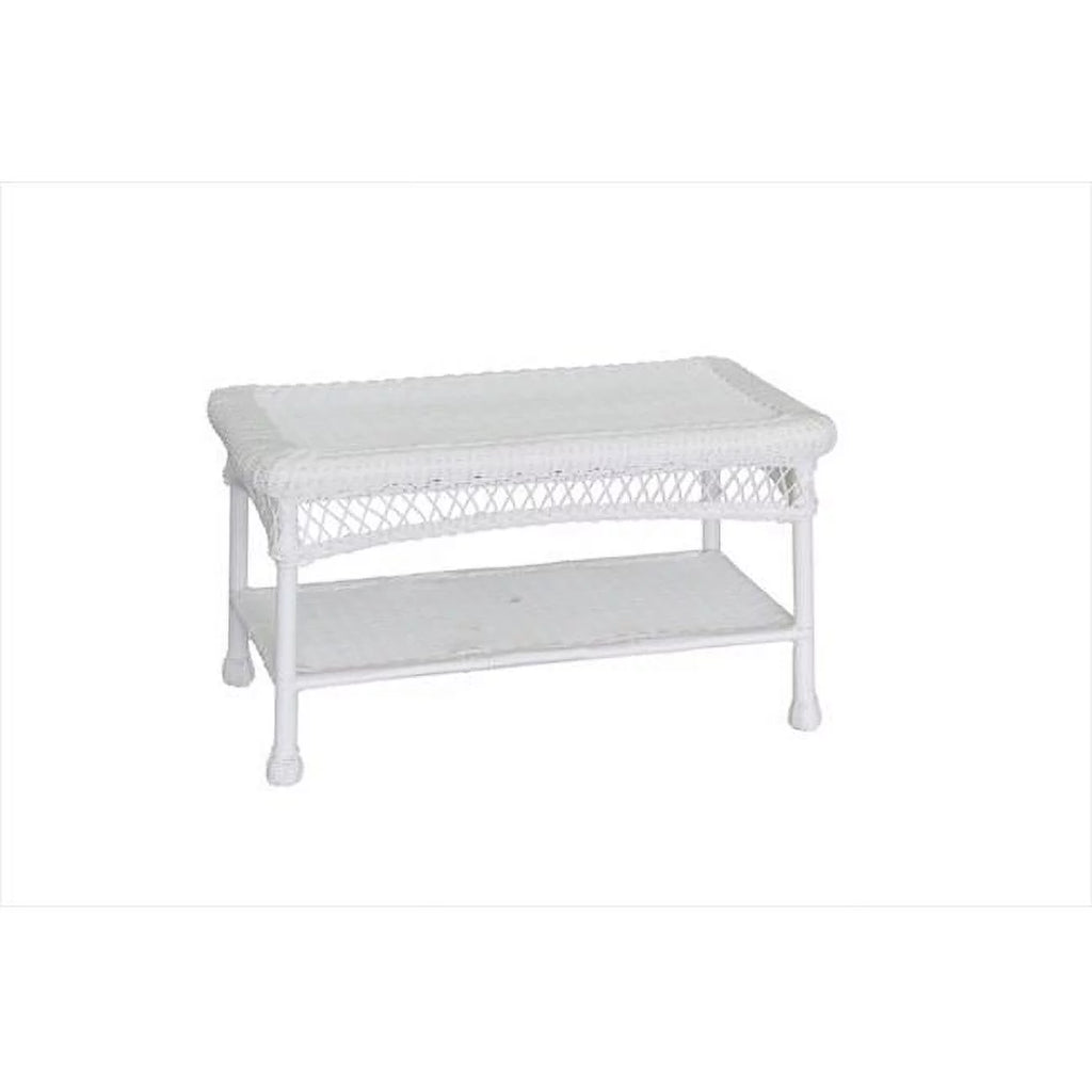 White Wicker Coffee Table D58578