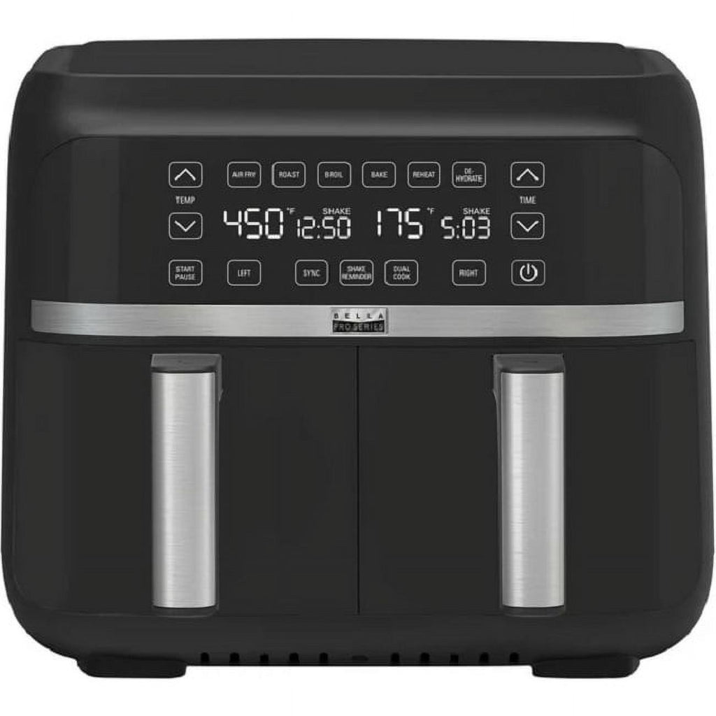 8-qt. Digital Air Fryer with Dual Baskets Matte Black Y8952