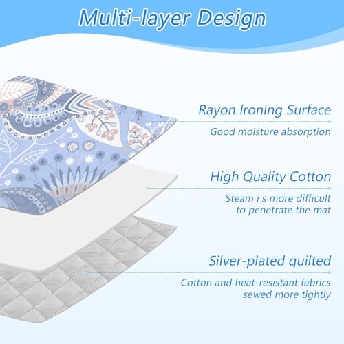 Large 47 x 28 inch Ironing Mat with Silicone Iron Rest W427154