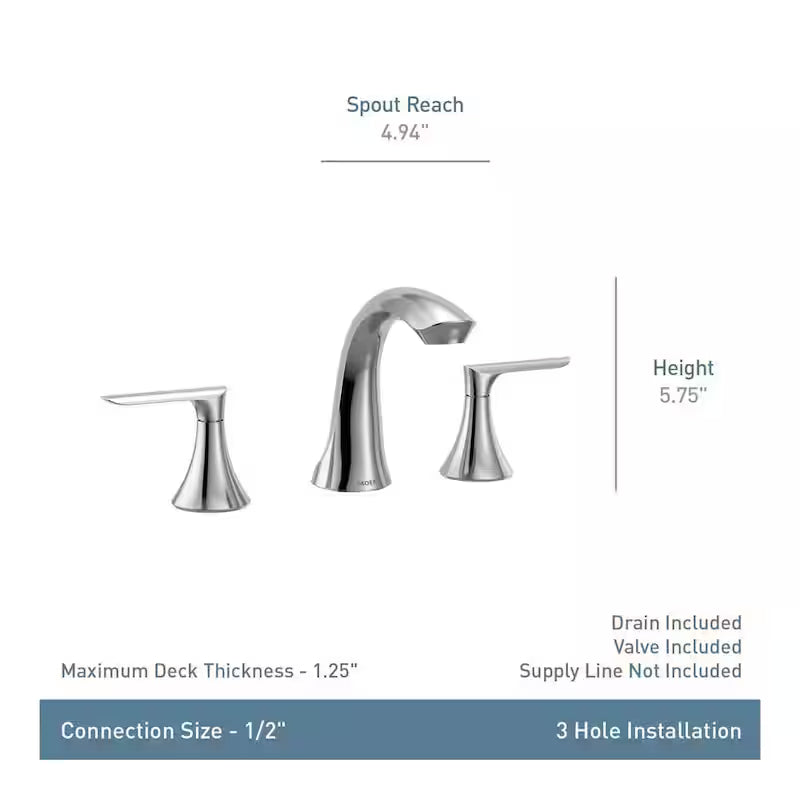 8 in. Widespread 2-Handle Bathroom Faucet in Bronzed Gold K1311