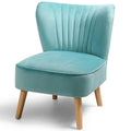 Green Velvet Armless Accent Chair S759