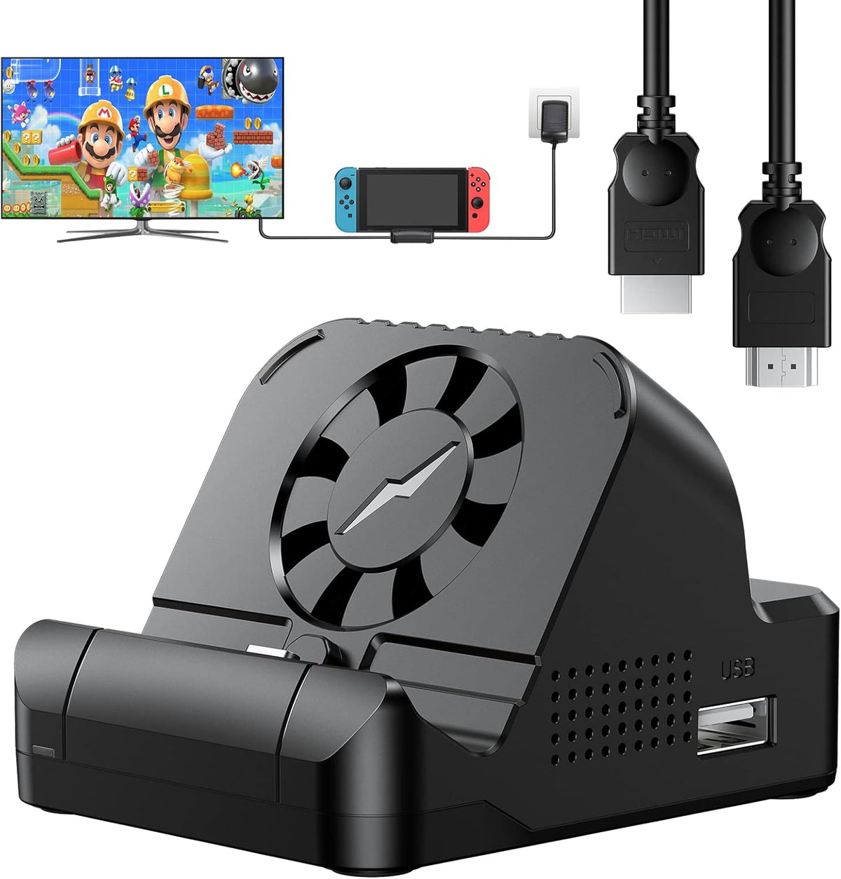 4K HDMI Portable Docking Station with Cooling Fan and USB 3.0 Port B339