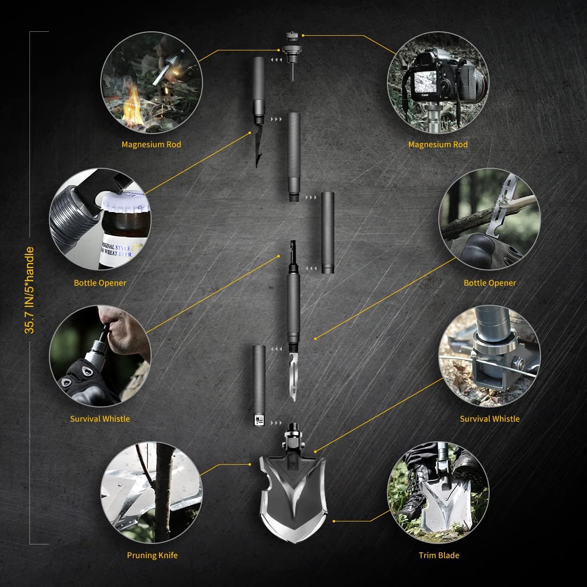 Foldable Camping Shovel Y647