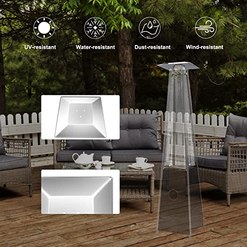 4 Sided Aluminum Patio Heater Reflector Shield (Square), 18.5" x 18.5" Q442