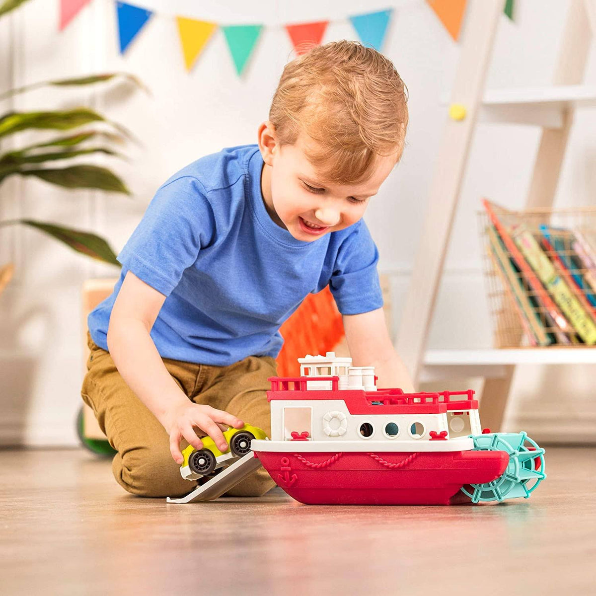 Floating Bath Toy Boat with Cars 3 pc K15248