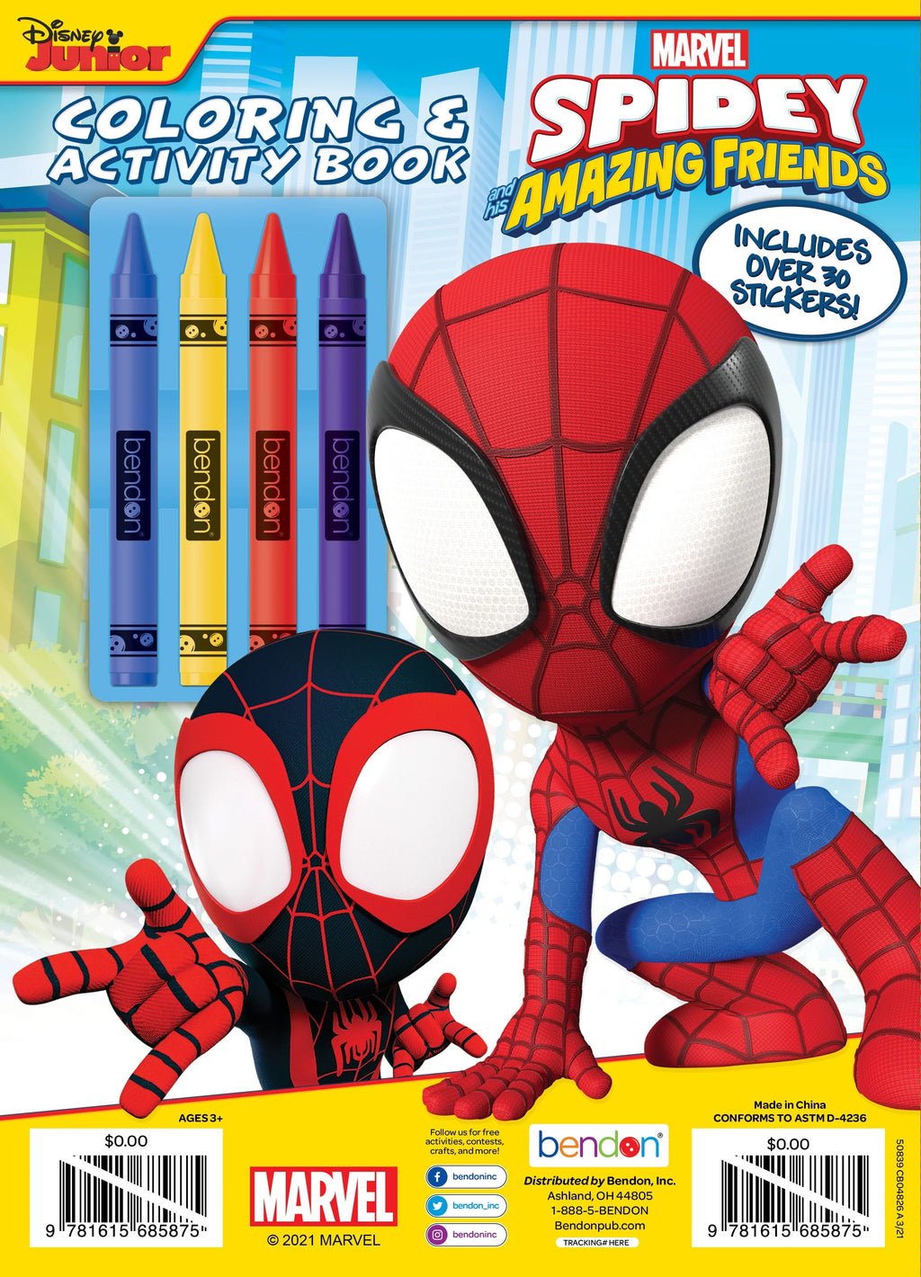 48 Page Coloring Book With 4 Crayons, Paperback B337