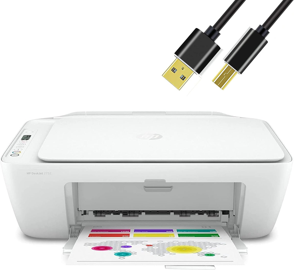 All in One Wireless Color Inkjet Printer Print Copy Scan with Printer Cable I97918
