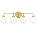 Satin Brass 4 Light Bath Vanity with Opal Etched Glass D468