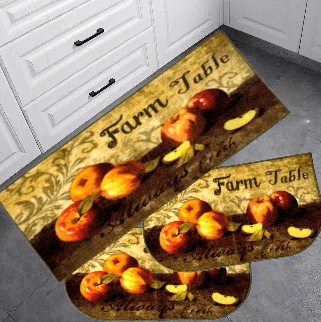 Multicolor 3PC Kitchen Rug Set F358661