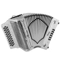White Button Accordion with Straps and Case C4787