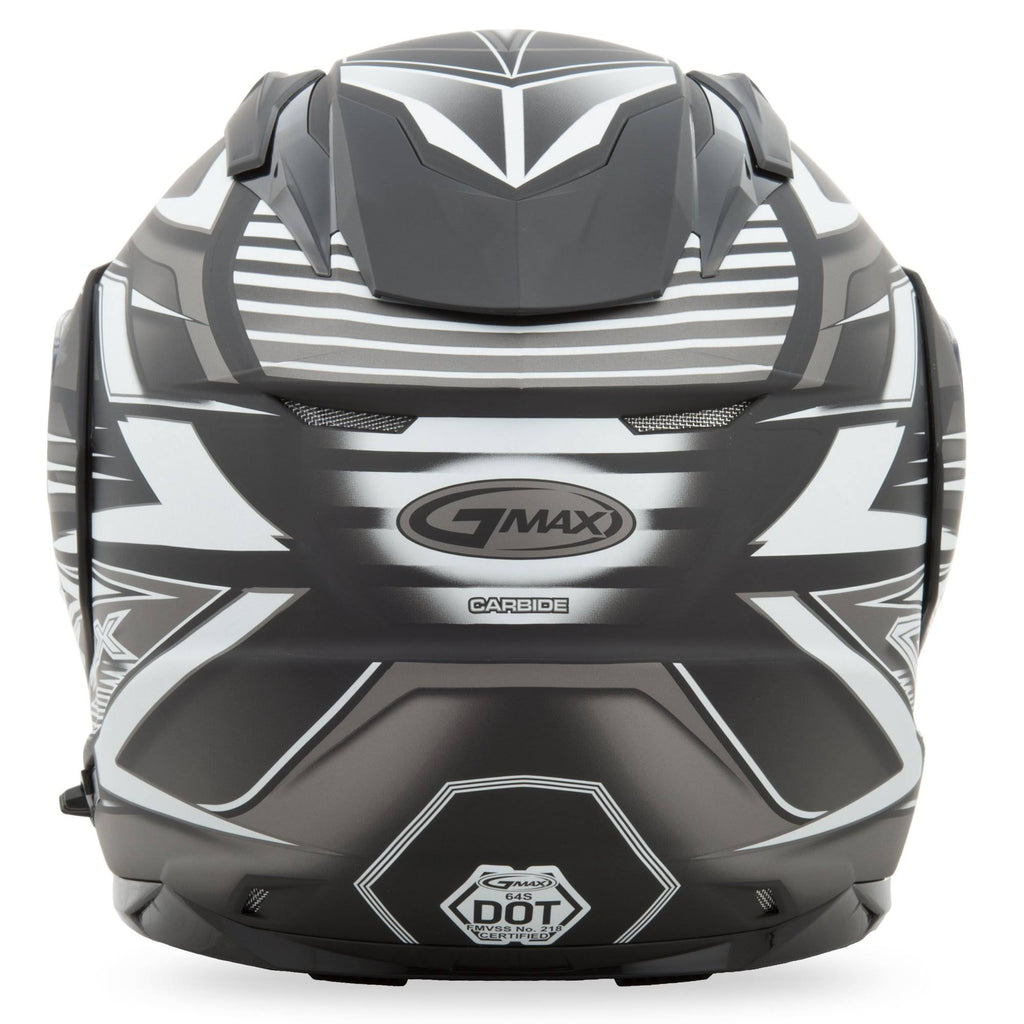 Matte Black White Modular Snow Helmet V825