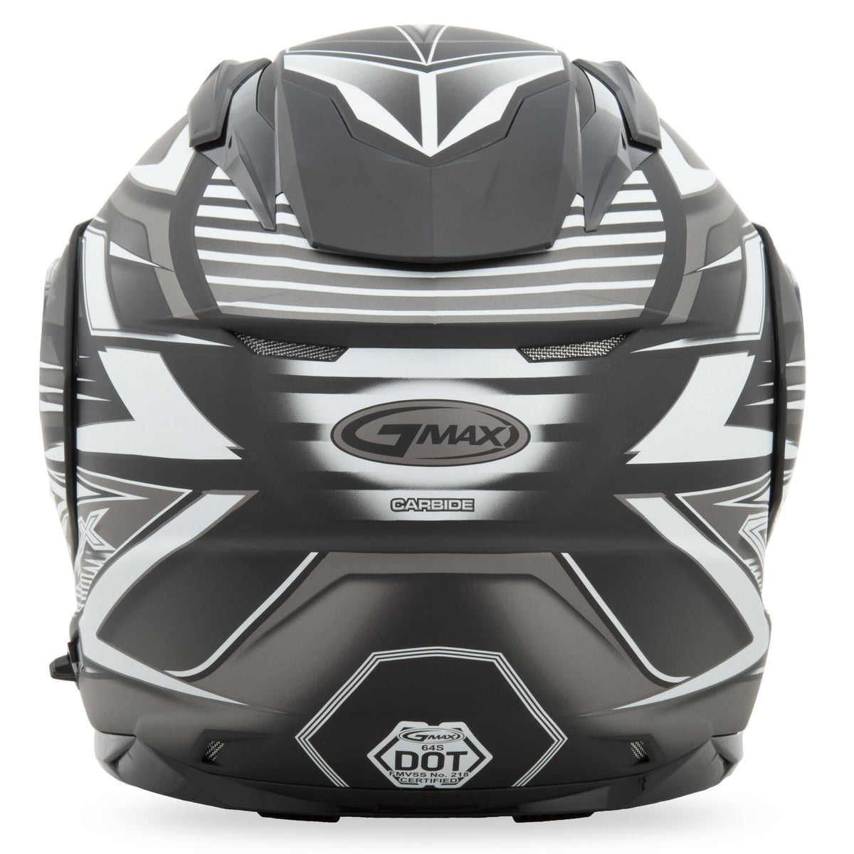 Matte Black White Modular Snow Helmet V825