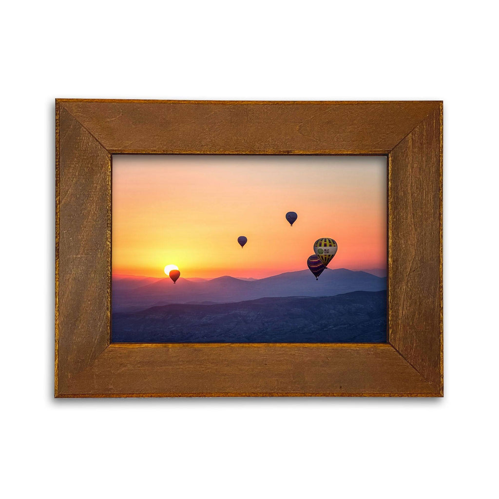 7x9 Distressed Golden Frame F1523