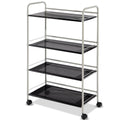 4 Tiers Rolling Storage Cart Utility Trolley Q6379