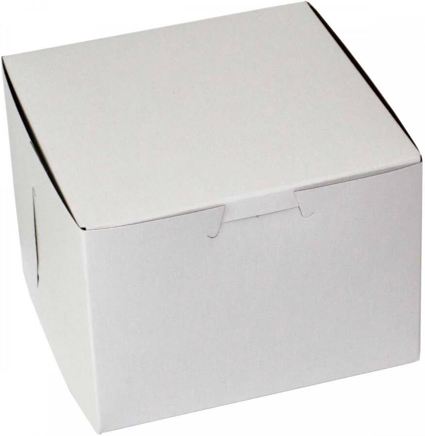 White Bakery Box, 4 x 4 x 4 inch F344
