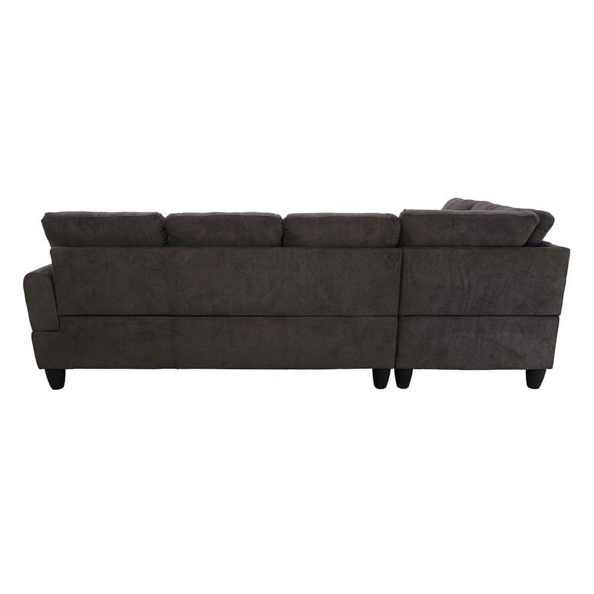 Linen Fabric Sectional Sofa Set in Dark Brown F759