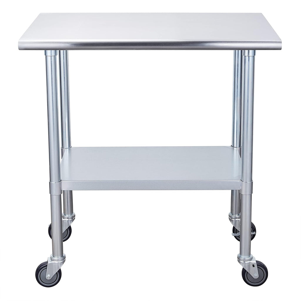 Stainless Steel Table 24 x 36 Inches with Caster Wheels U73527