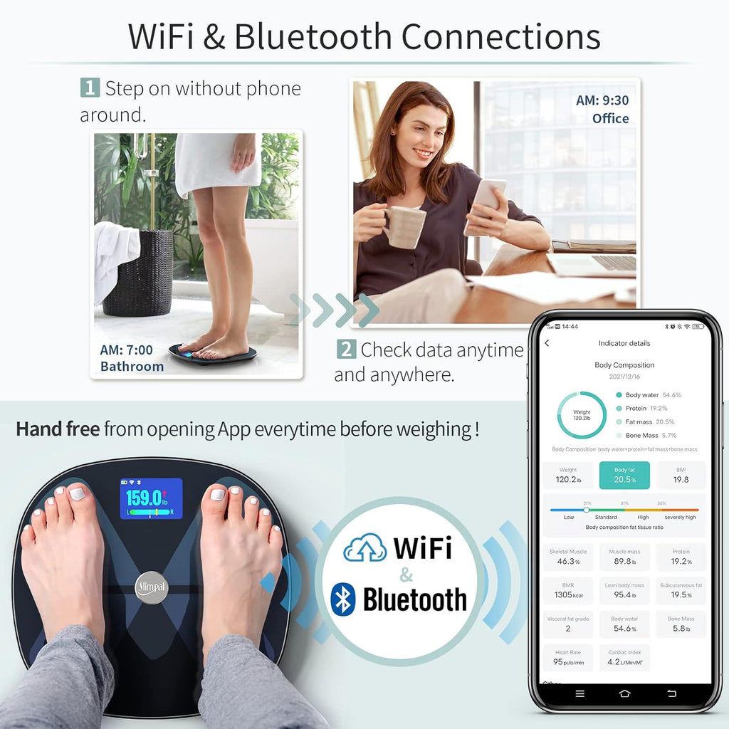 Smart WiFi Bluetooth Digital Bathroom Weight Scale B6075