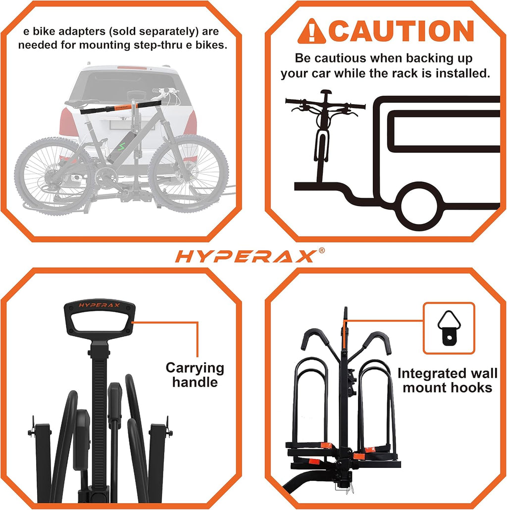 2" Hitch Platform Bike Rack for Car L5456