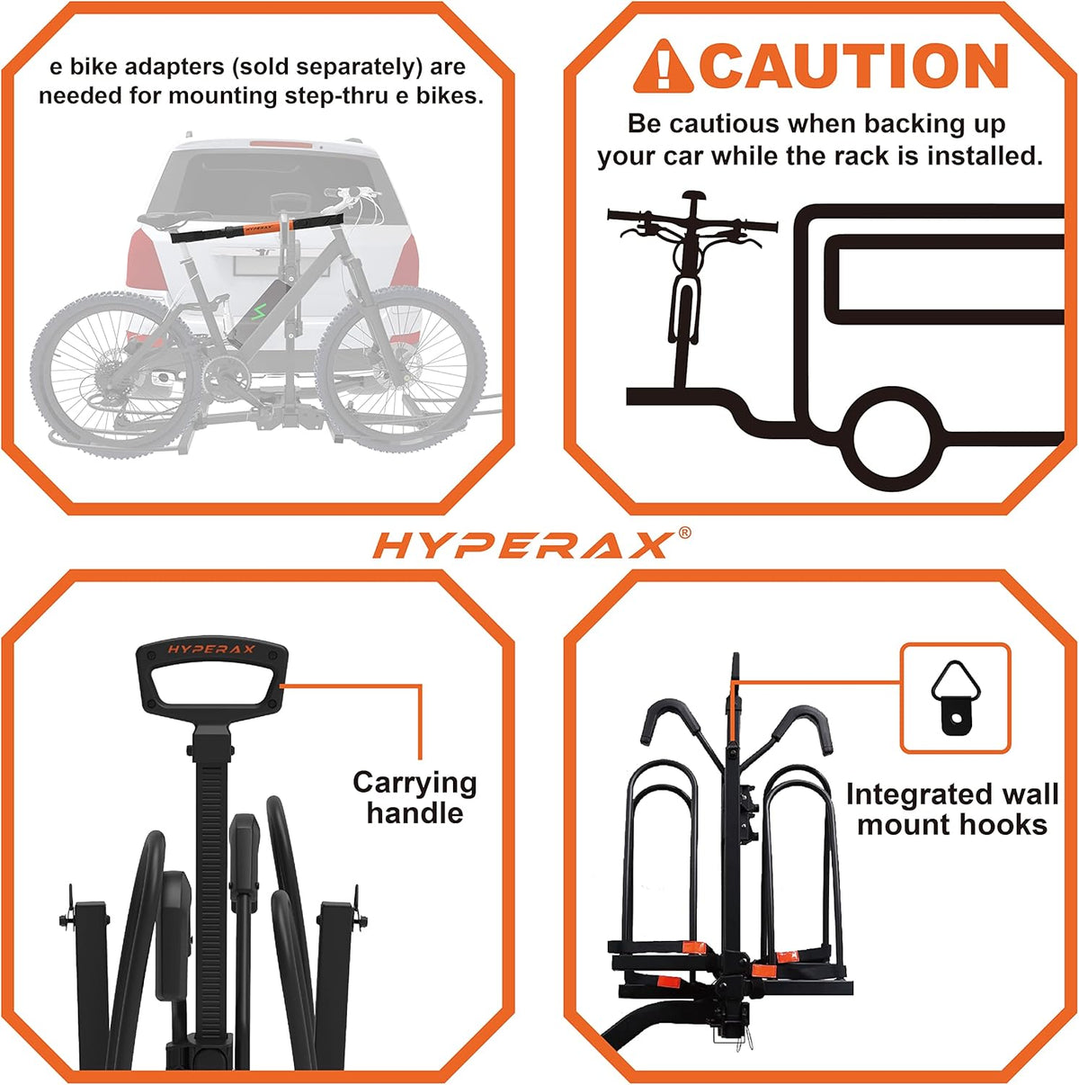 2" Hitch Platform Bike Rack for Car L5456