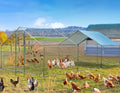 Metal Chicken Coop with Anti-Rust Steel & Waterproof Cover Z56193