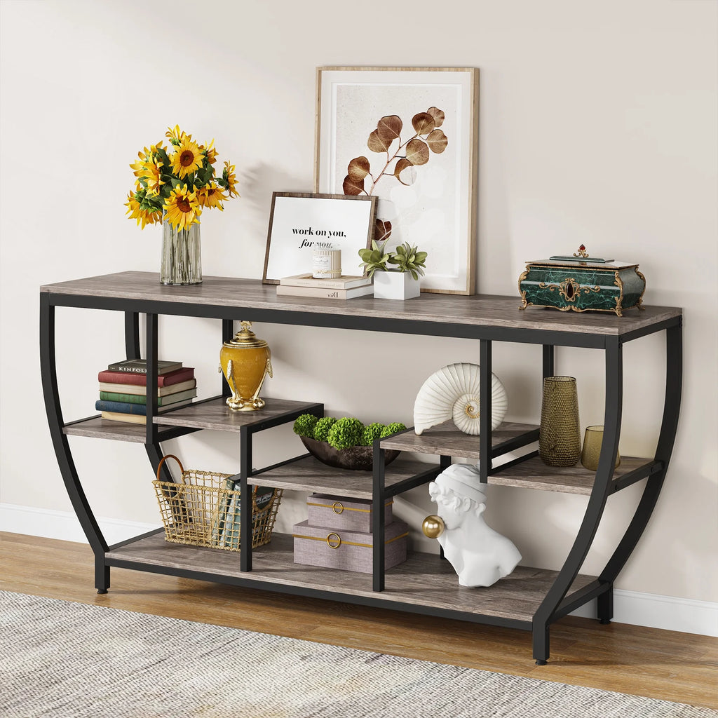 70.9 Inches Console Table with Shelves V8411