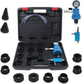 Universal Coolant Vacuum Refill Kit with Dual Scale Pressure Gauge, 2PCS Rubber Plug and 8PCS Rubber Adapters F6205