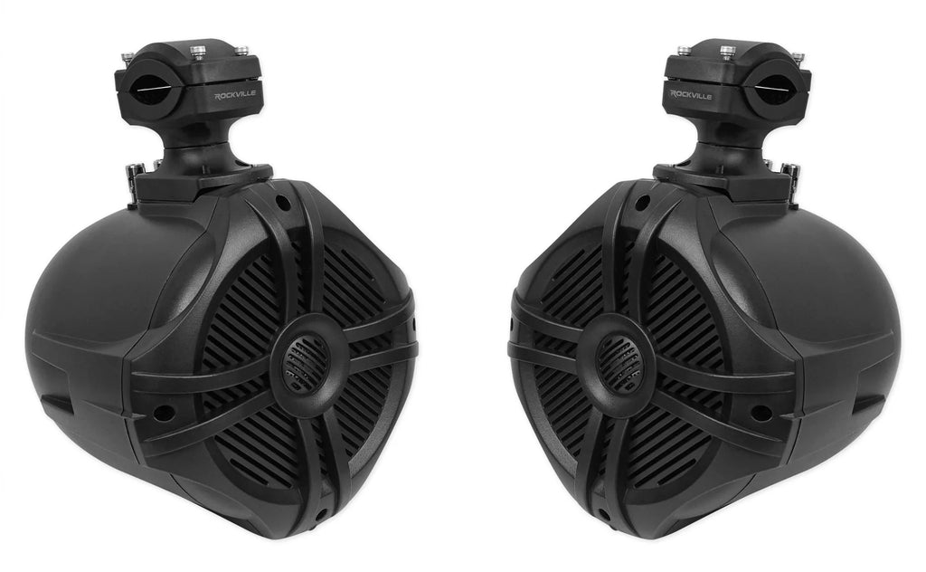 6.5 Black Marine Wakeboard Tower Speakers with Covers U9231