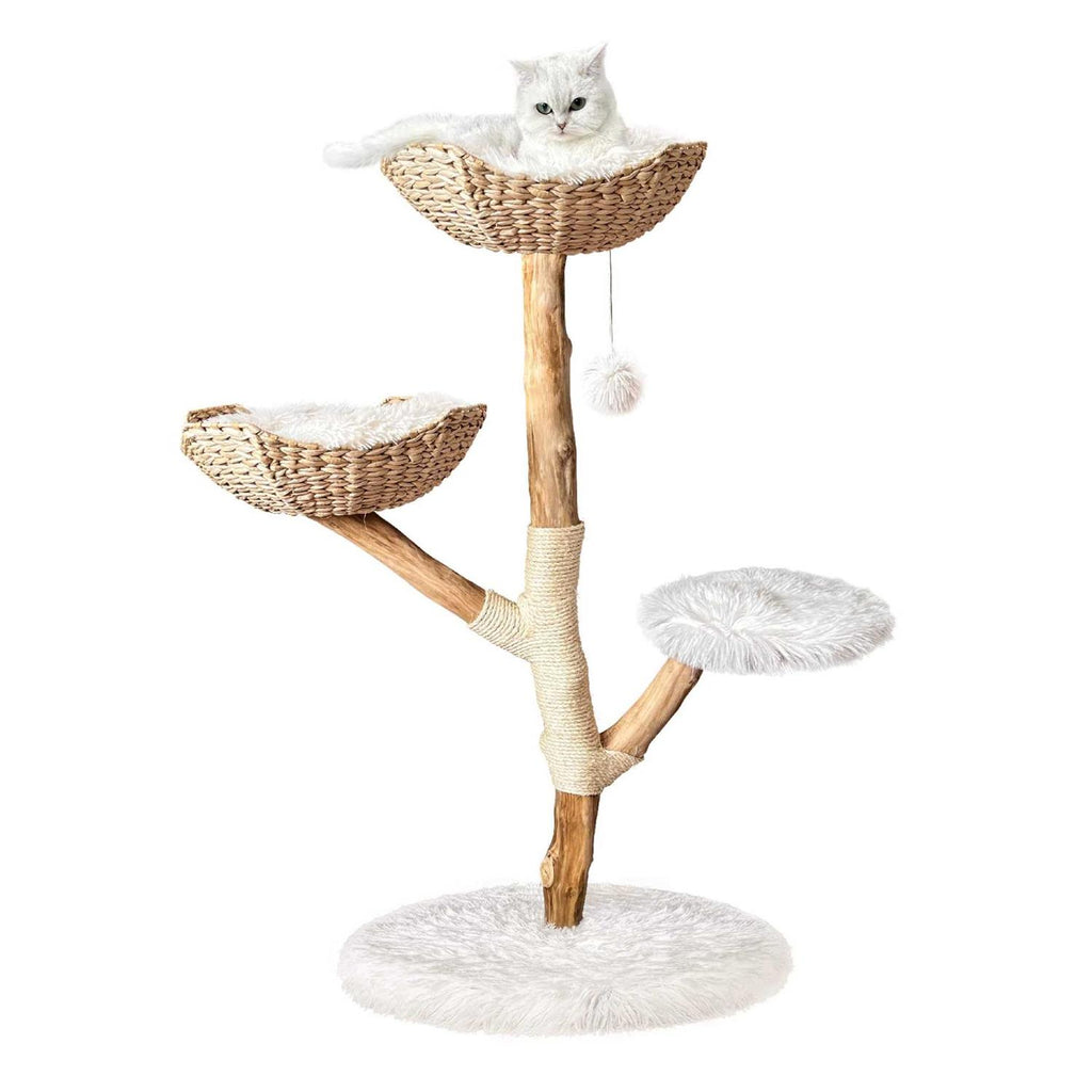 Modern Wooden Cat Tree Tower Q5666