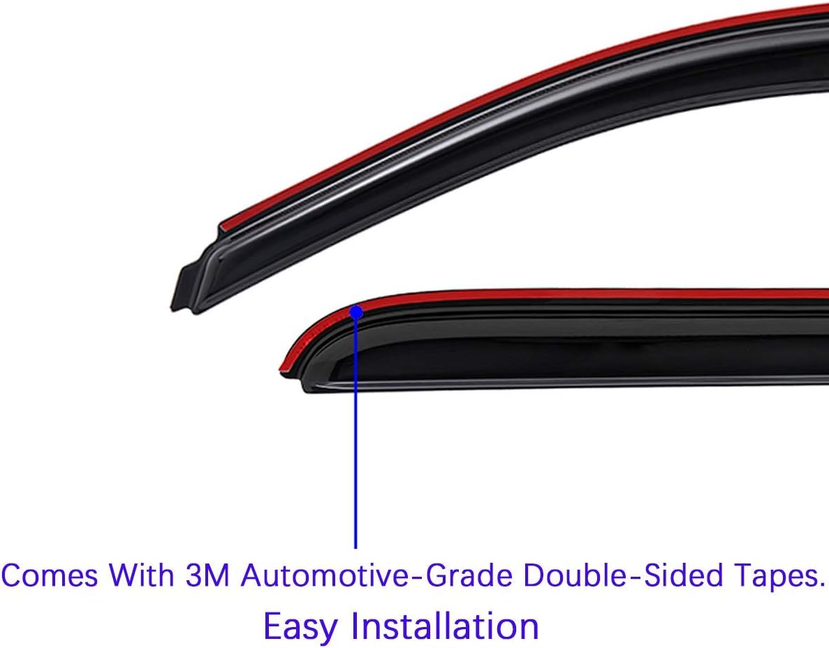 In-Channel Dark Smoke Rain Guard 4 PCS B774696