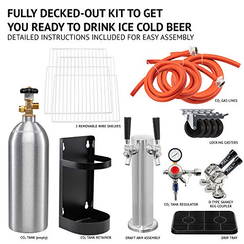 Full Size Dual Tap Draft Beer Dispenser F995