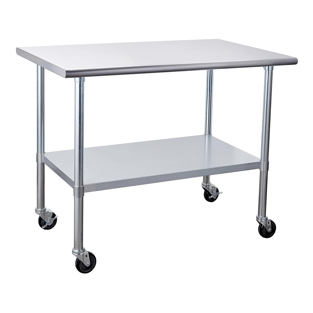 Stainless Steel Table 24 x 36 Inches with Caster Wheels U73527