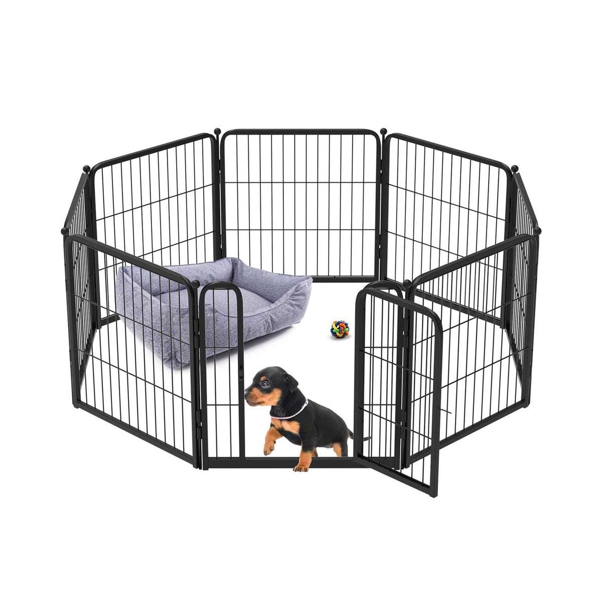 24 inch Dog Playpen with Silicone Foot Pads V9755
