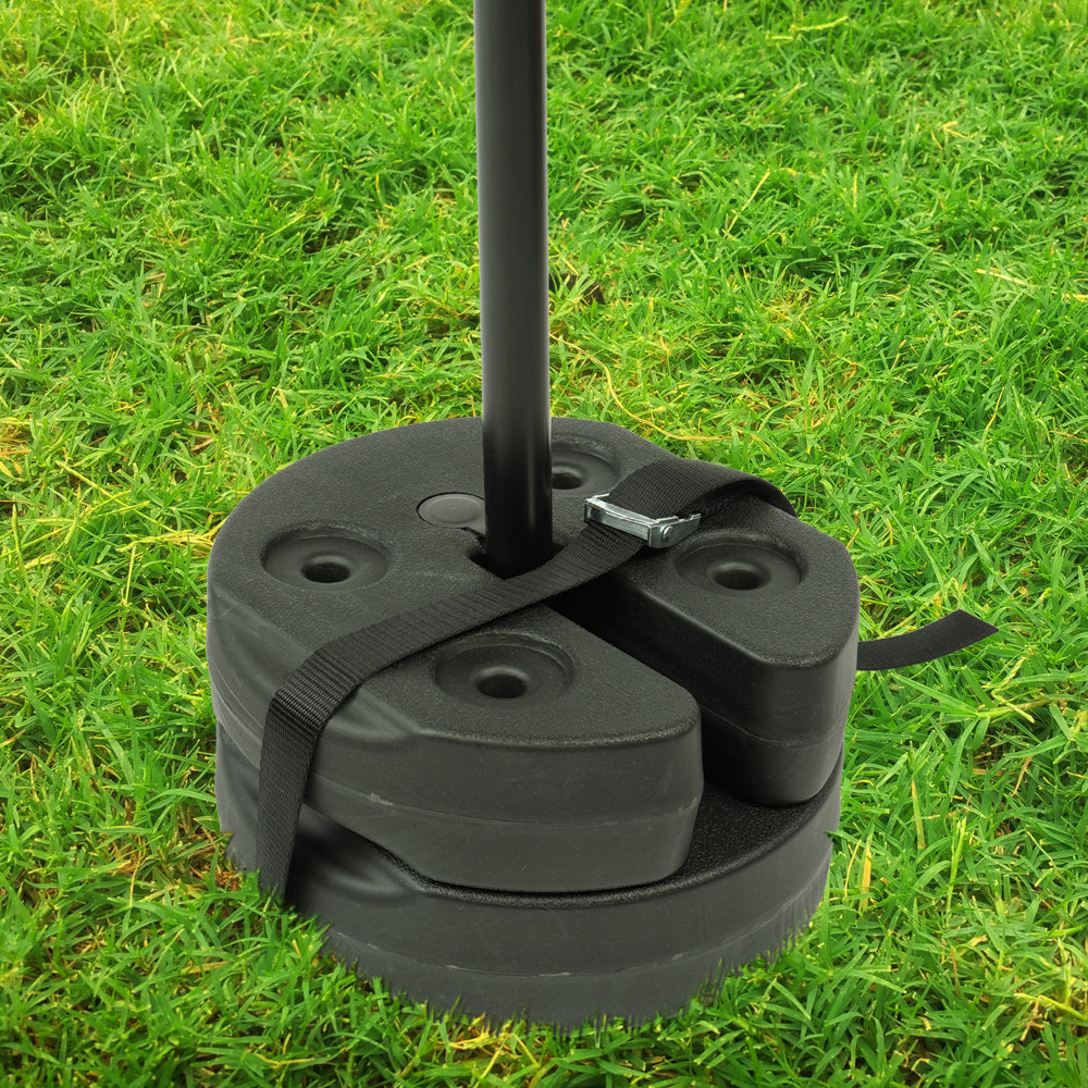 4 Pieces Black Tent Shade Canopy Water Fillable Weight Plates O51420