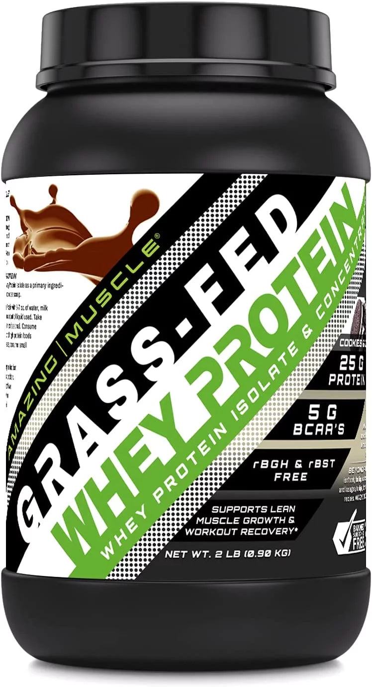 Grass Fed Whey Protein Isolate & Concentrate Cookies & Cream Flavor V651