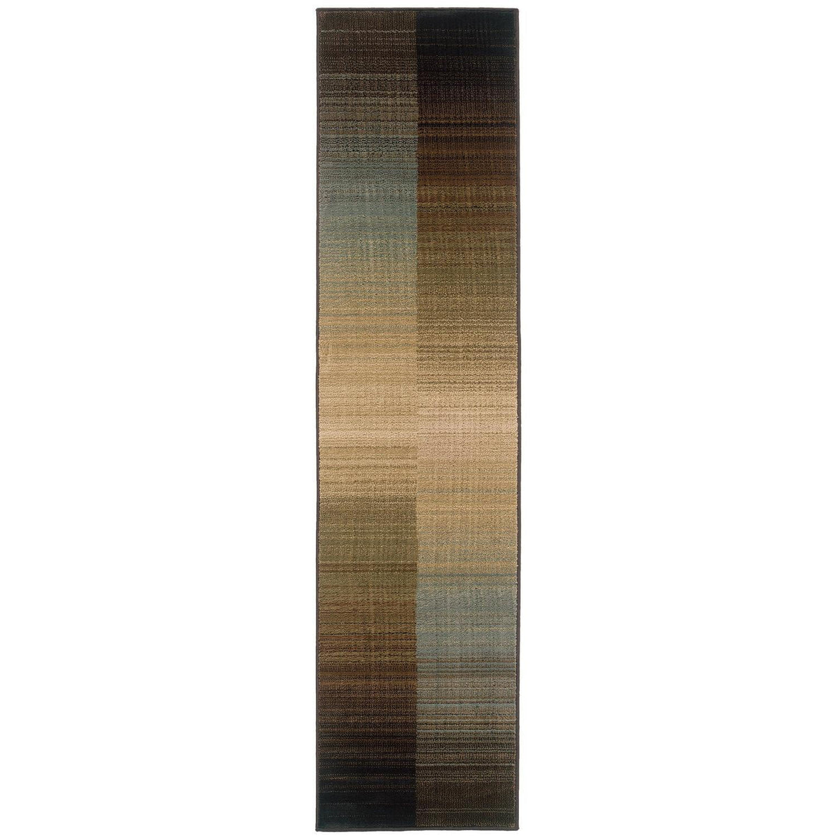 Blue Striped Area Rug G435