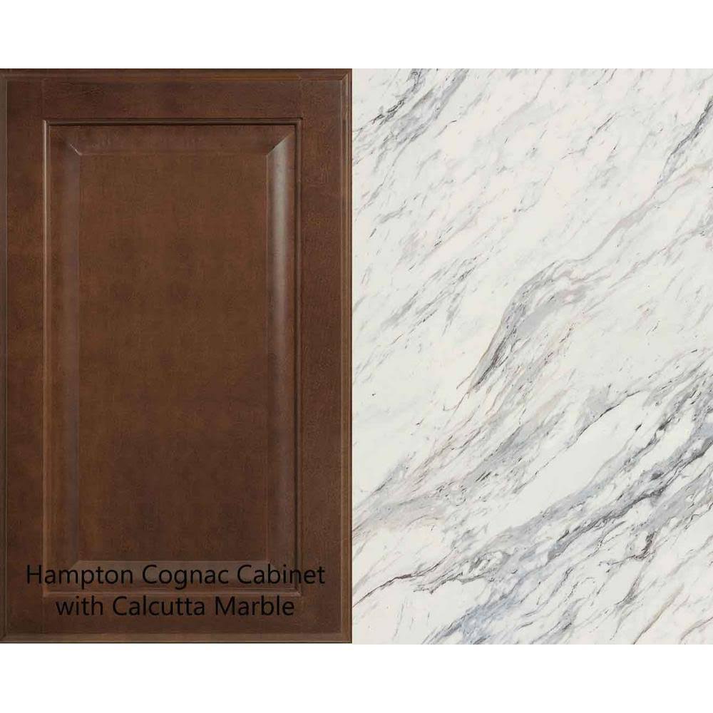 8 ft. Laminate Countertop Kit in Calcutta Marble with Valencia Edge L52565