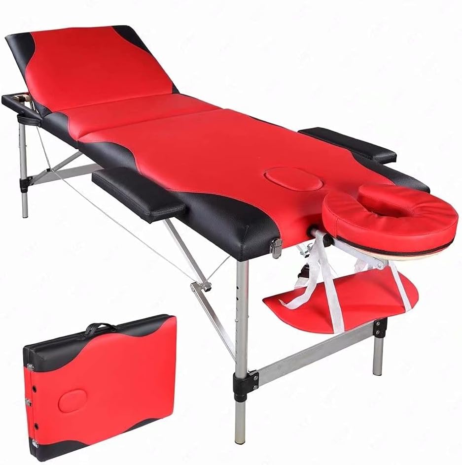 3 Folding Portable Adjustable Massage Table with Carrying Case T51050