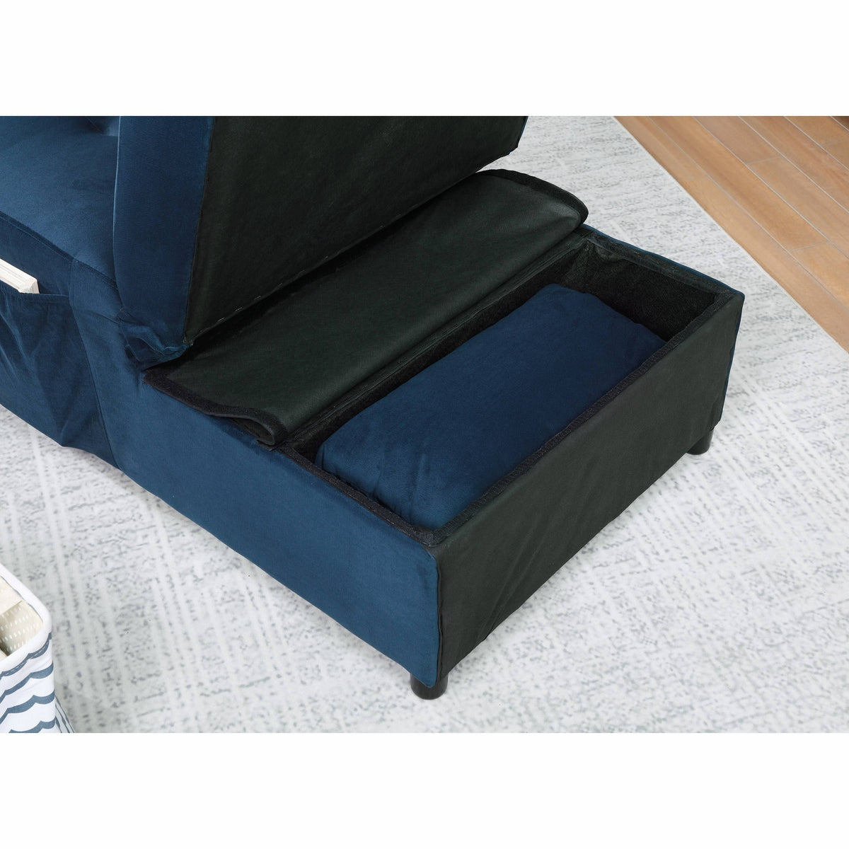 Grey Upholstered Futon Chair G6023