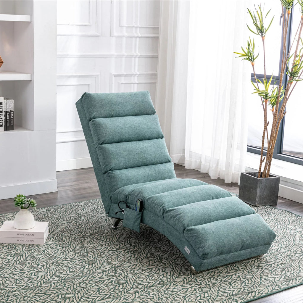 Grey Oversized Chaise Lounge Massage Chair G1887