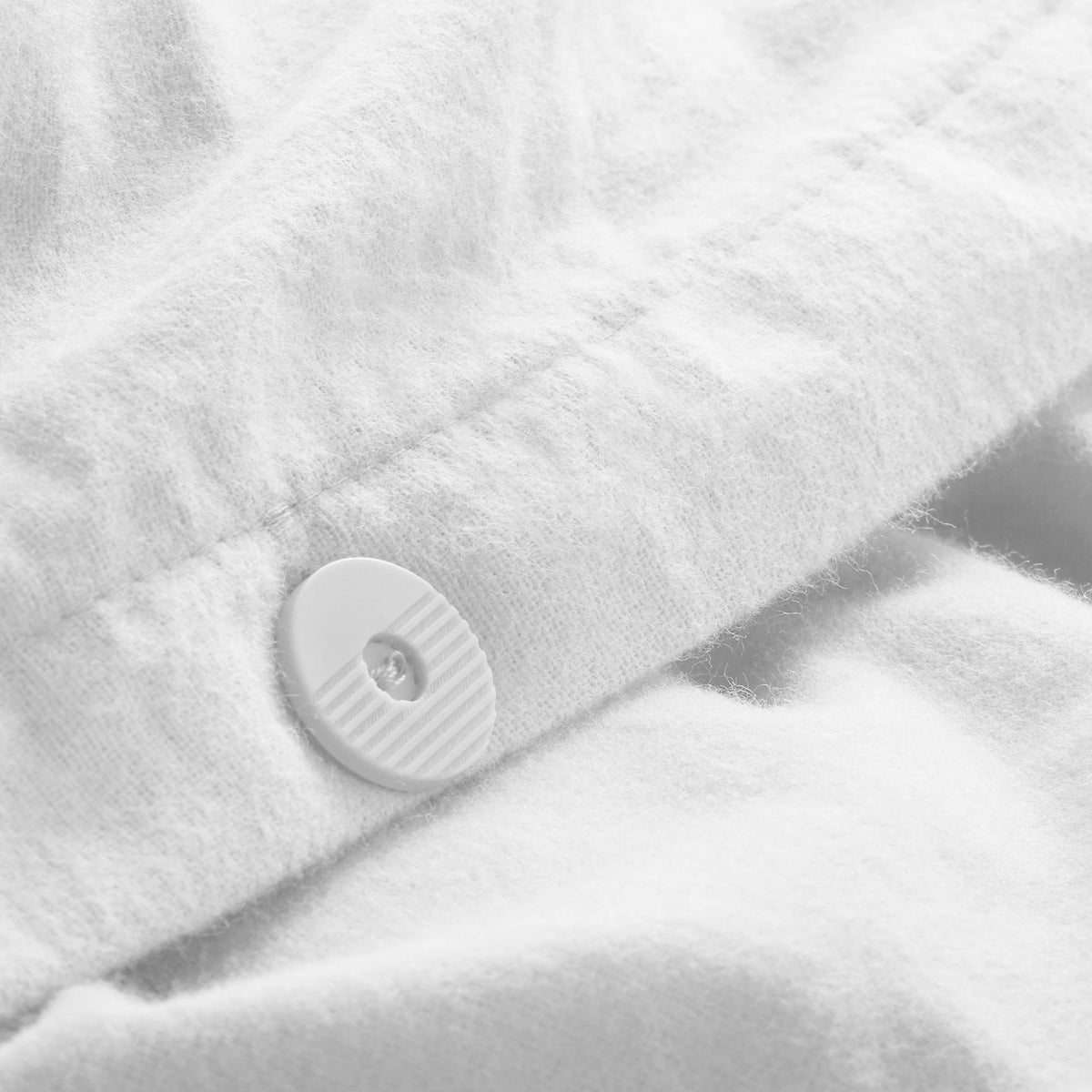 100% Cotton Flannel Duvet Cover & Sham Set White King U6468