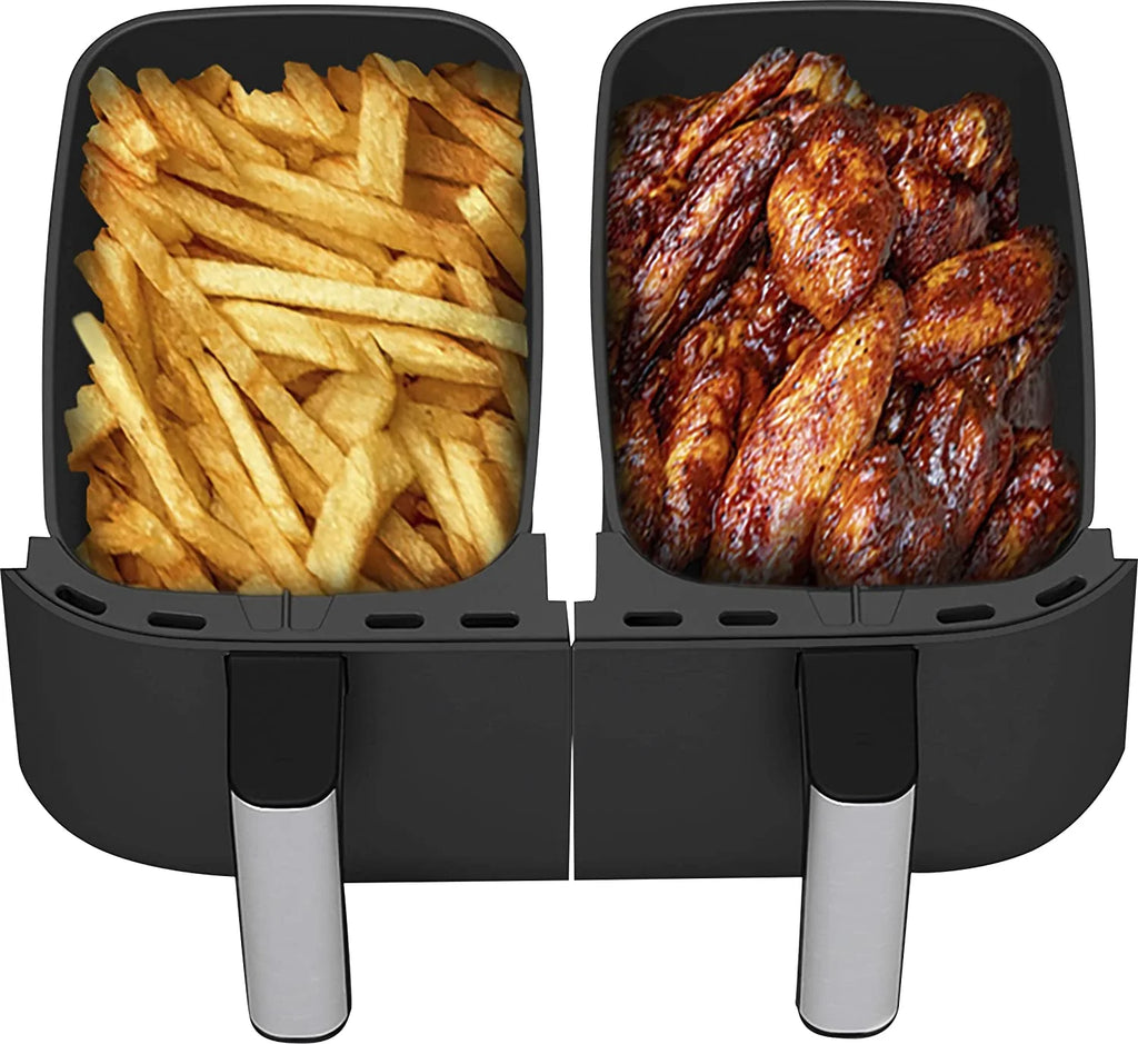 8-qt. Digital Air Fryer with Dual Baskets Matte Black Y8952
