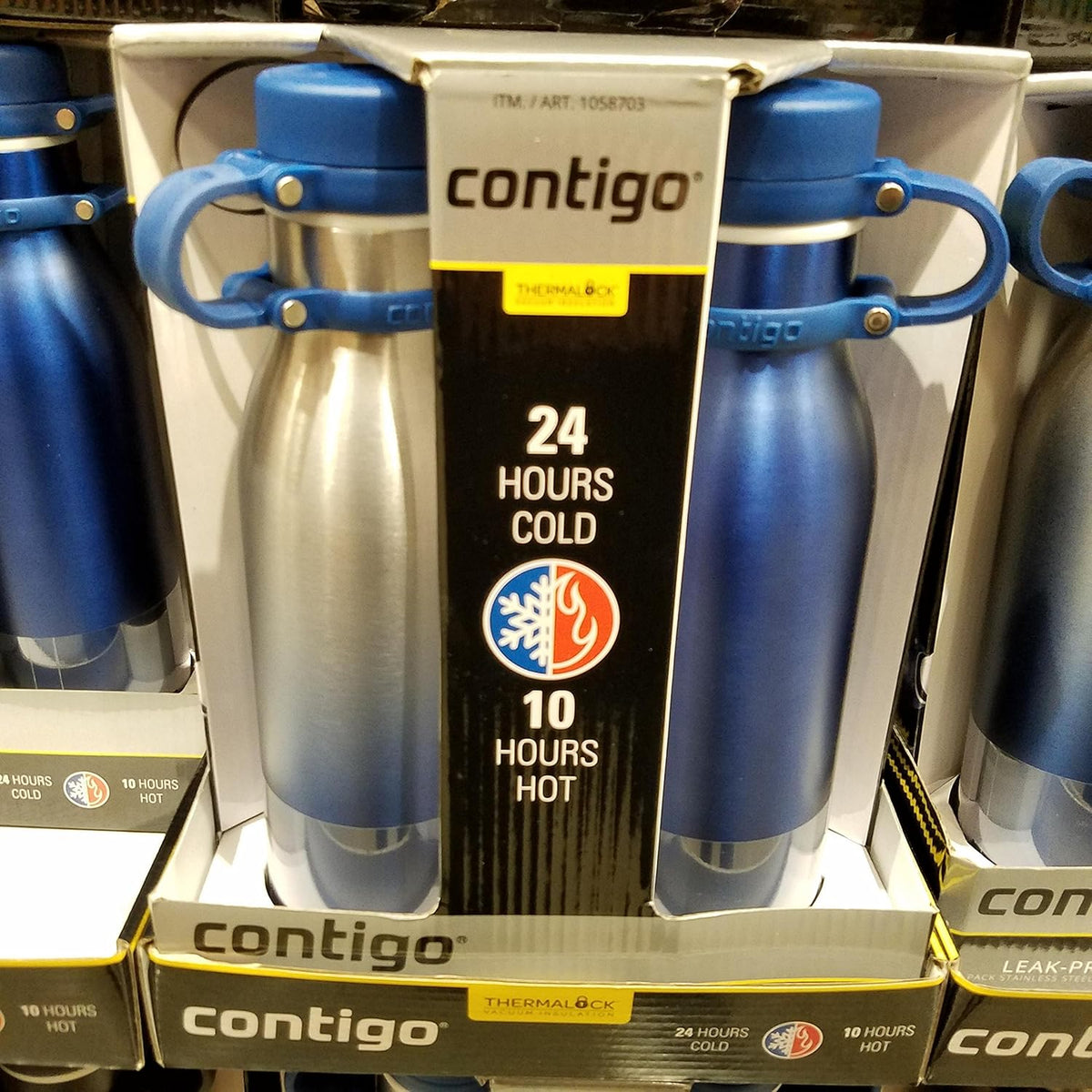 20 oz Stainless Steel Water Bottle 2-Pack Blue W627
