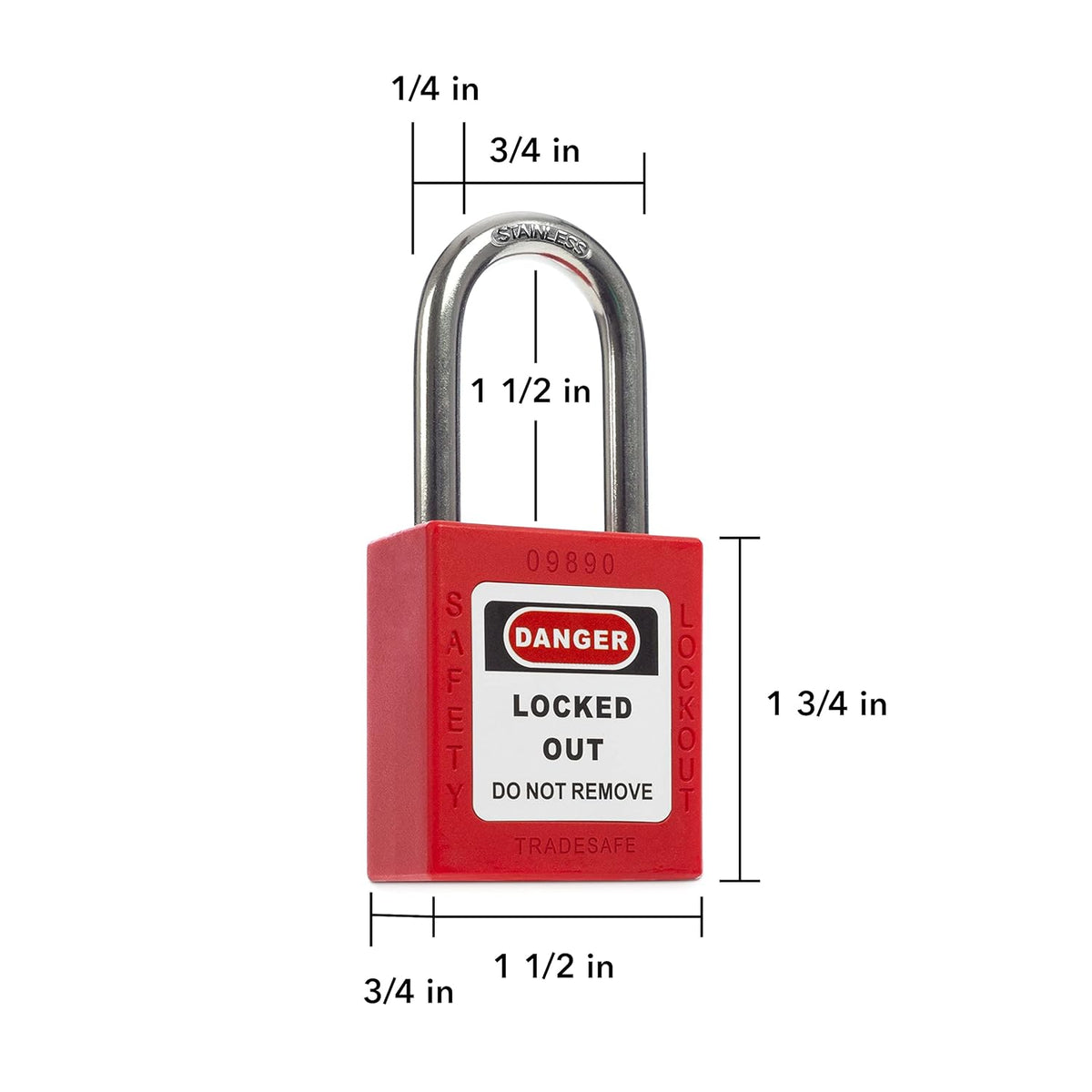 Lockout Tagout Station with 10 Padlocks, Carbon Steel Body, Pack of 2 R349