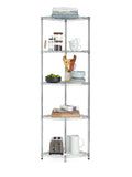 5-Tier Corner Wire Shelf Unit Chrome 750 lbs S33460